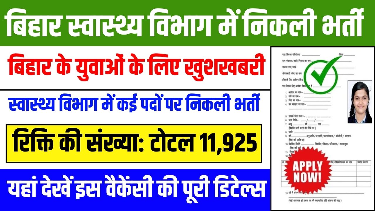 Bihar Health Vibhag Vacancy